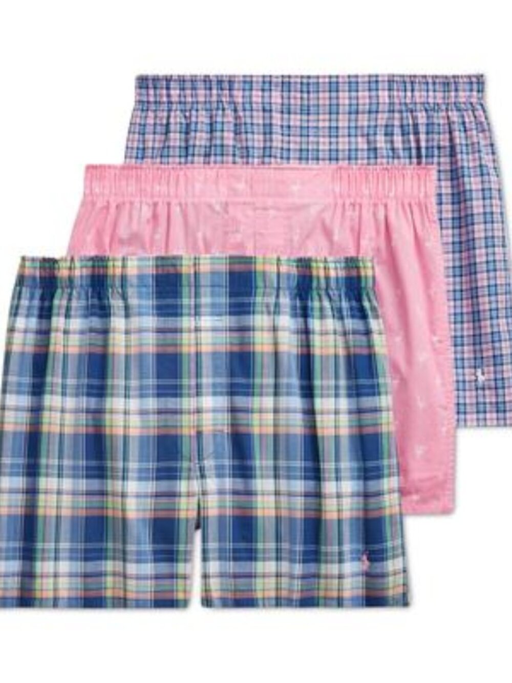 Polo Ralph Lauren Assorted 3-Pack Cotton Boxers in Pink Spring Assortment